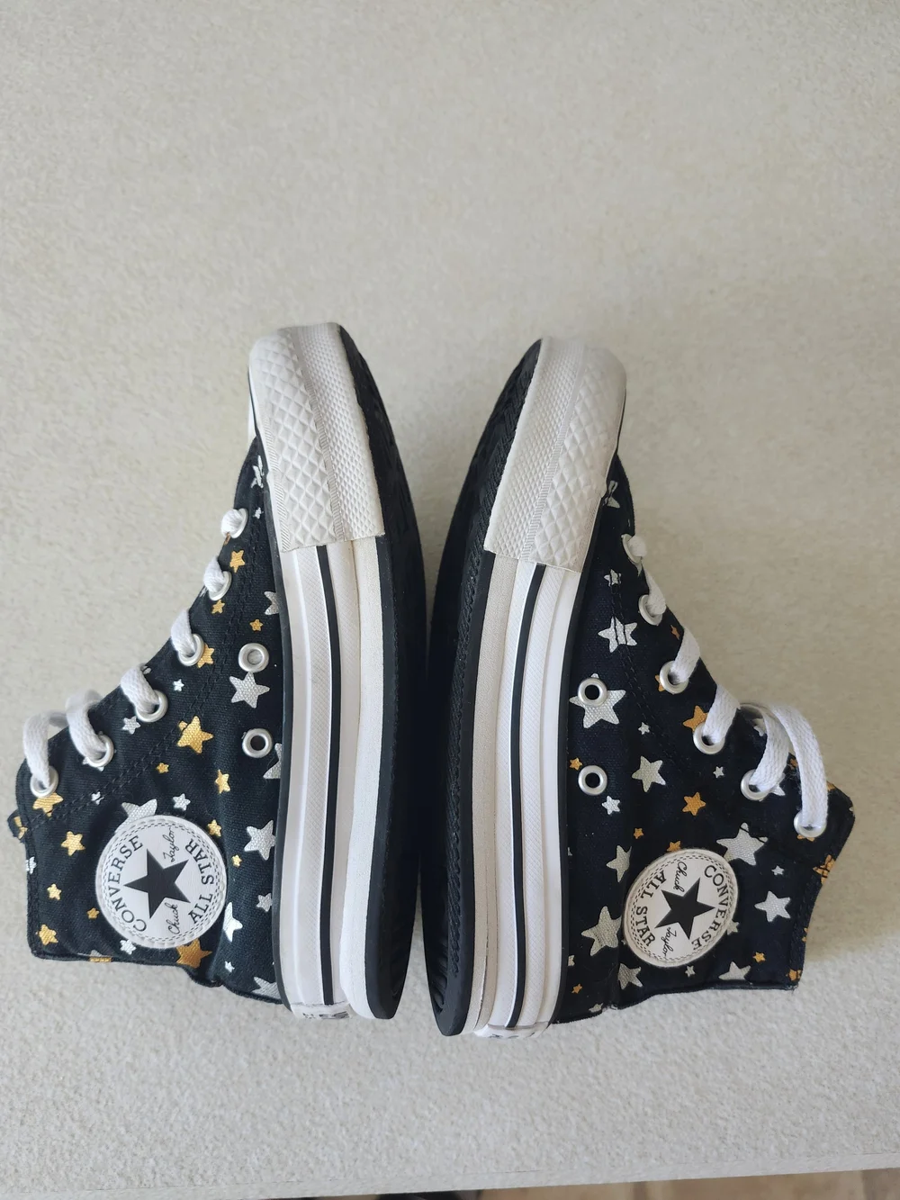 Converse Kids Black High-Top Sneakers Star Print